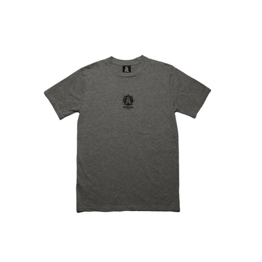 Premium Grey Embroidery T - Black/out Logo